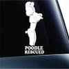 #2 Poodle Rescued Symbol Decal Paw Print Dog Puppy Pet Family Breed Love Car Truck Sticker Window (White), Decal Sticker Vinyl Car Home Truck Window Laptop view 1