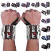 DEFY 18 Weightlifting Wrist Wraps  Professional Fitness Wrist Wraps for Men & Women with Thumb Loop - Wrist Support for Weightlifting, Strength Training, Powerlifting & Bodybuilding (Zebra Stripes) view 1