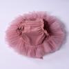 Baby Girls Tutu Skirt with Diaper Cover Cotton Tulle Bloomers and Headband Sets Bean Sand 1-2 Years view 2