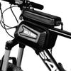 WILD MAN Hard Shell Touch Screen Bicycle Front Top Tube Bike Bag with Phone Holder for Cellphone Below 6.0 Inch view 1