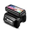 WILD MAN Hard Shell Touch Screen Bicycle Front Top Tube Bike Bag with Phone Holder for Cellphone Below 6.0 Inch view 2