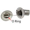 Boat Deck Fill/Filler Cap Keyless - Angled Neck 1-1/2"(38mm) Water Marine 316 Stainless Steel view 4