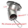 Boat Deck Fill/Filler Cap Keyless - Angled Neck 1-1/2"(38mm) Fuel Marine 316 Stainless Steel view 3