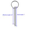 2 Pack Quick Release Pin, Diameter 1/4"(6.3mm), Overall Length 3"(76mm), Usable Length 2.4"(61mm), Full 316 Stainless Steel, Bimini Top Pin, Marine Hardware view 2