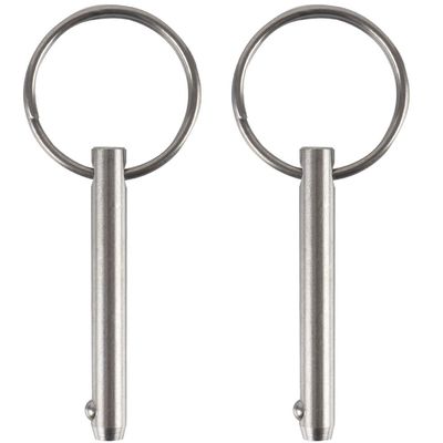 2 Pack Quick Release Pin, Diameter 1/4", Usable Length 1-1/2", Overall Length 2", Full 316 Stainless Steel, Bimini Top Pin, Marine Hardware