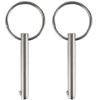 2 Pack Quick Release Pin, Diameter 1/4", Usable Length 1-1/2", Overall Length 2", Full 316 Stainless Steel, Bimini Top Pin, Marine Hardware view 1