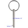 2 Pack Quick Release Pin, Diameter 1/4", Usable Length 1-1/2", Overall Length 2", Full 316 Stainless Steel, Bimini Top Pin, Marine Hardware view 3