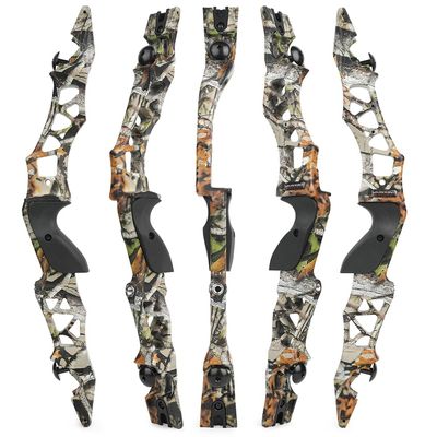 21" Archery Recurve Bow Riser ILF Bow Riser Handle Takedown Bow Grip Aluminum Alloy Bow Riser Right Handed (Camo)