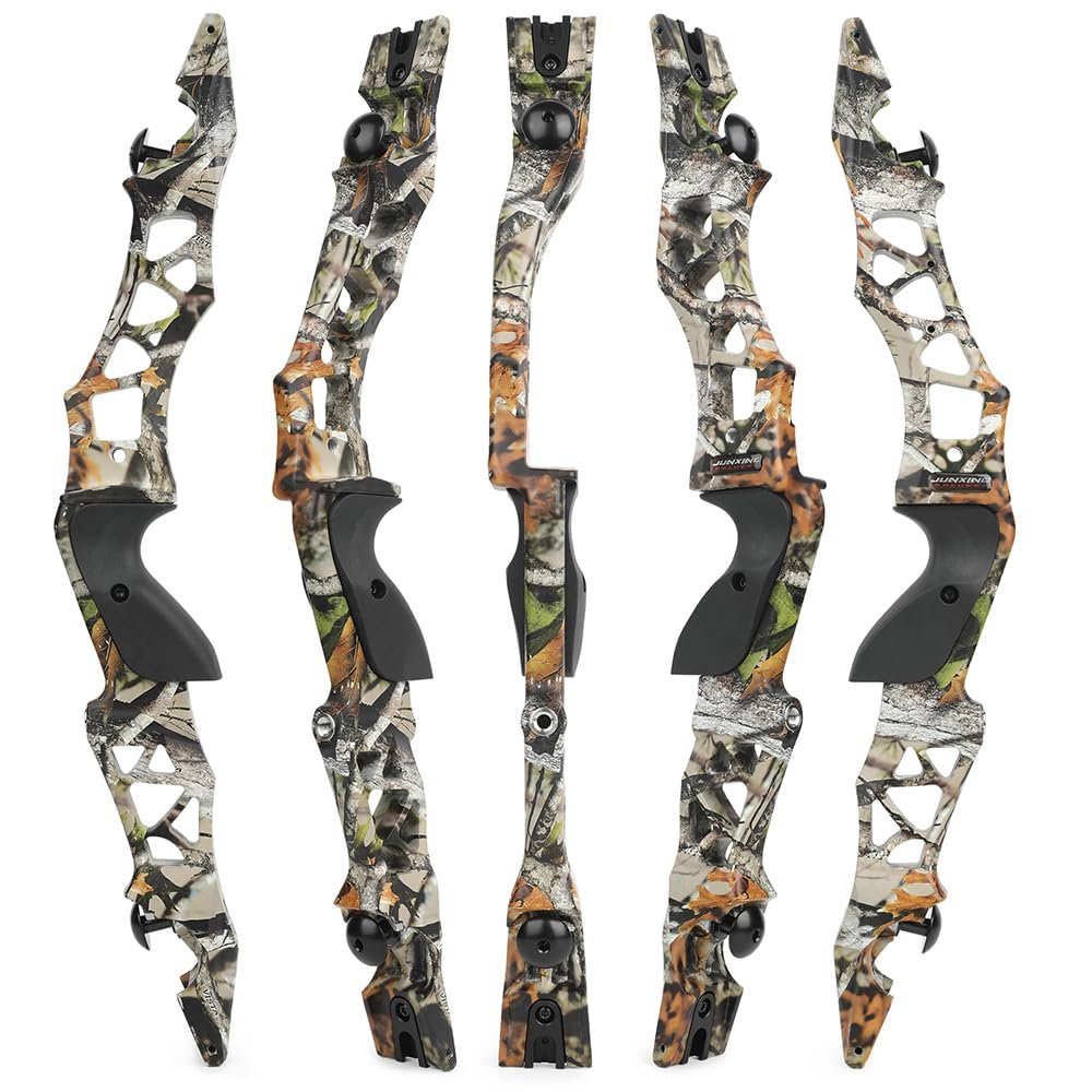 21" Archery Recurve Bow Riser ILF Bow Riser Handle Takedown Bow Grip Aluminum Alloy Bow Riser Right Handed (Camo)