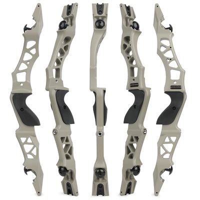 21" Archery Recurve Bow Riser ILF Bow Riser Handle Takedown Bow Grip Aluminum Alloy Bow Riser Right Handed (Earth)