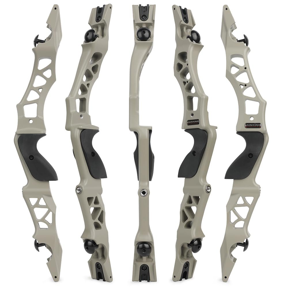 21" Archery Recurve Bow Riser ILF Bow Riser Handle Takedown Bow Grip Aluminum Alloy Bow Riser Right Handed (Earth)
