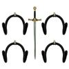 YYST MINI Adjustable Sword , Wall Hook Display Hanger Wall Mount for Sword ,Dagger ,Axe,KeyBlade, etc-4/PK- No Sword-Vertical Display view 1