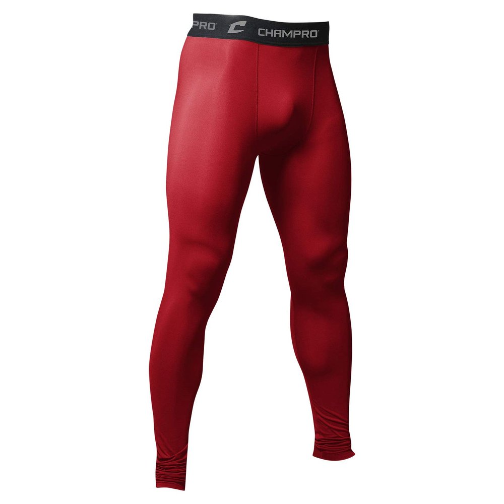 Champro Polyester/Spandex Compression Tights, Adult X-Large, Scarlet