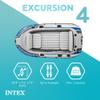 Intex Excursion 4 Inflatable Raft Set w/ 2 Transom Mount 8 Speed Trolling Motors view 2