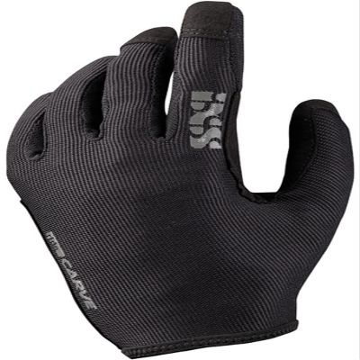 IXS Unisex Carve Gloves - Silicone Grippers and Slip on Design with Touchscreen/Biking/Hiking Compatible (Medium/Black)