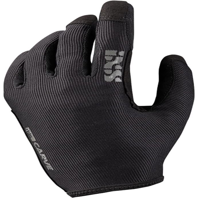 IXS Unisex Carve Gloves - Silicone Grippers and Slip on Design with Touchscreen/Biking/Hiking Compatible (Medium/Black)