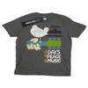 Absolute Cult Woodstock Men's Festival Poster T-Shirt Charcoal Medium view 2