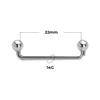 BodyJewelryOnline 316L Surgical Steel Internally Threaded Surface Barbell Piercing Ball Ends Surface Piercing 7/8 22mm view 3