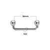 BodyJewelryOnline Snake Eyes Surface Piercing Jewelry 16G Staple Barbell 16mm Staple Surface Barbell Ball Top 5/8 Inch view 3