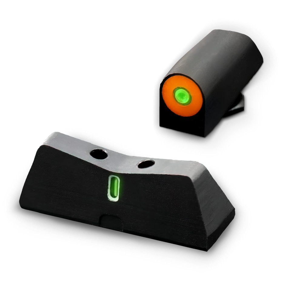 XS Sights DXT2 Big Dot Tritium Night Sights. Tritium Front and Rear Set. Fits Glock 17,19,19X,22,23,24,26,27,34,35,45,49 Models Including MOS Versions. Orange Front Sight