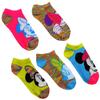 Disney Girls's Minnie Mouse Assorted 5 Pack No Show Socks view 1