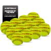 PowerNet Practice Softballs, 12 PK Recreation Grade 12" Balls, Practice Balls for Soft Toss Hitting Fielding & Pitching Drills, 12 Inch Softballs (Yellow) view 1
