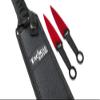 Tactical Master 3 Piece Stainless Steel Decorative Machete and Knife Set with Sheath  Outdoor Utility and Camping Display Collection for Adventure Enthusiasts and Collectors - Red-24 view 4