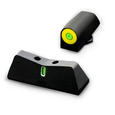 XS Sights DXT2 Big Dot Tritium Night Sights. Tritium Front and Rear Set. Fits Glock 42,43,43X,48 Models Including MOS Versions. Yellow Front Sight