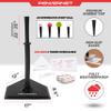 PowerNet T Ball Baseball Accessories for Coach, TBall Coaching Bundle, Tee Ball Set Includes 6 Soft Core Baseballs + Adjustable Batting Tee + 5 Throw Down Bases view 3