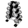 Ader Hex Cast Iron Grey Dumbbell Set (3,8,12,15+A Rack) view 1