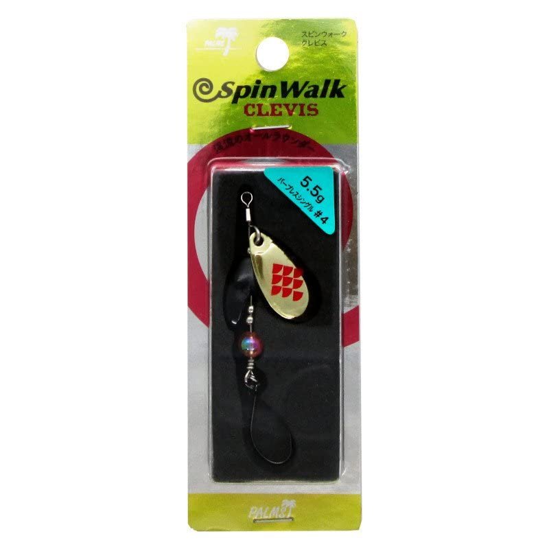 Palms GBK Lure, Spinwalk Clevis 0.2 oz (5.5 g), Gold, Black