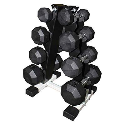 Ader Octagon Deluxe Professional Rubber Dumbbell 4prs Set (2,5,15,25)