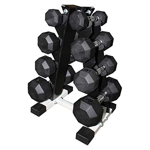 Ader Octagon Deluxe Professional Rubber Dumbbell 4prs Set (2,5,15,25)