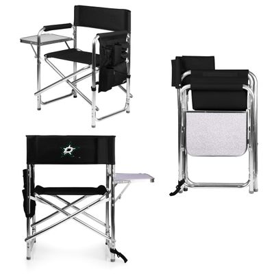 PICNIC TIME NHL Dallas Stars Sports Chair with Side Table - Beach Chair - Camp Chair for Adults