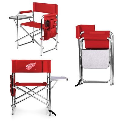 NHL Detroit Red Wings Sports Chair with Side Table - Beach Chair - Camp Chair for Adults