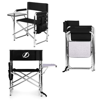 Picnic TIME NHL Tampa Bay Lightning Sports Chair with Side Table - Beach Chair - Camp Chair for Adults