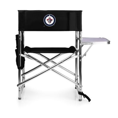 PICNIC TIME NHL Winnipeg Jets Sports Chair with Side Table - Beach Chair - Camp Chair for Adults