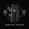 IRON FLASK Camping & Hiking Hydration Flask with Straw, Wide Mouth Insulated Stainless Steel Sports Water Bottle - 40 oz Midnight Black view 4