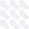 ZAPLES Baby Non Slip Grip Ankle Socks with Non Skid Soles for Infants Toddlers Kids Boys Girls, White, 12-36 Months view 1