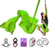 Deluxe Aerial Silks Set for Yoga, Acrobatics, Dance & Circus Arts (10m x 2.8m) - Grass Green view 1