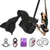 Aerial Silks Deluxe Equipment Set for Aerial Yoga, Aerial Yoga Hammock, Aerial Acrobatic,Circus Arts, Aerial Dance(L:10m W:2.8m (Black) view 1