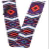 Showman Nylon Tie Strap with purple diamond design view 1