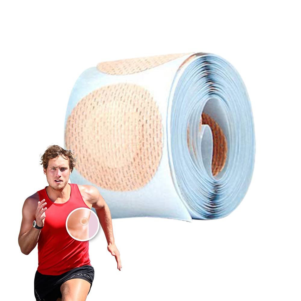 2XK-NOV Nipple cover for runners - Value Pack(100 Pieces), Disposable Running Nipple Covers Stickers for Men - 3.5cm Anti-Chafing Nipple Patch - Men Nipple Hider - Beige