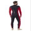 Hevto Wetsuits Men 3/2mm Neoprene Adult Long Sleeve Fullsuit Scuba Diving Wet Suit in Cold Water for Surfing Swimming Paddleboard (Men1-Red, XL) view 3