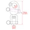 NRC&XRC Pair 2-3/4in(70mm) Jaw Swivel Snap Shackle 316 Stainless Steel for Sailboat Spinnaker Halyard &Diving view 2