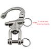 NRC&XRC Pair 2-3/4in(70mm) Jaw Swivel Snap Shackle 316 Stainless Steel for Sailboat Spinnaker Halyard &Diving view 4