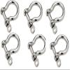 Six Marine Grade Stainless Steel Bow Shackles 1/8" view 1