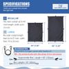 Explore Land Universal Kayak Cockpit Drape Waterproof Seal Cockpit Cover for Indoor and Outdoor 2 Pack - Large 60 x 29 inch, Black view 3