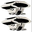 Two Units of Stainless Steel Bimini Top Hinge - Rail Mounts 1"