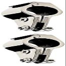 Two Units of Stainless Steel Bimini Top Hinge - Rail Mounts 1"